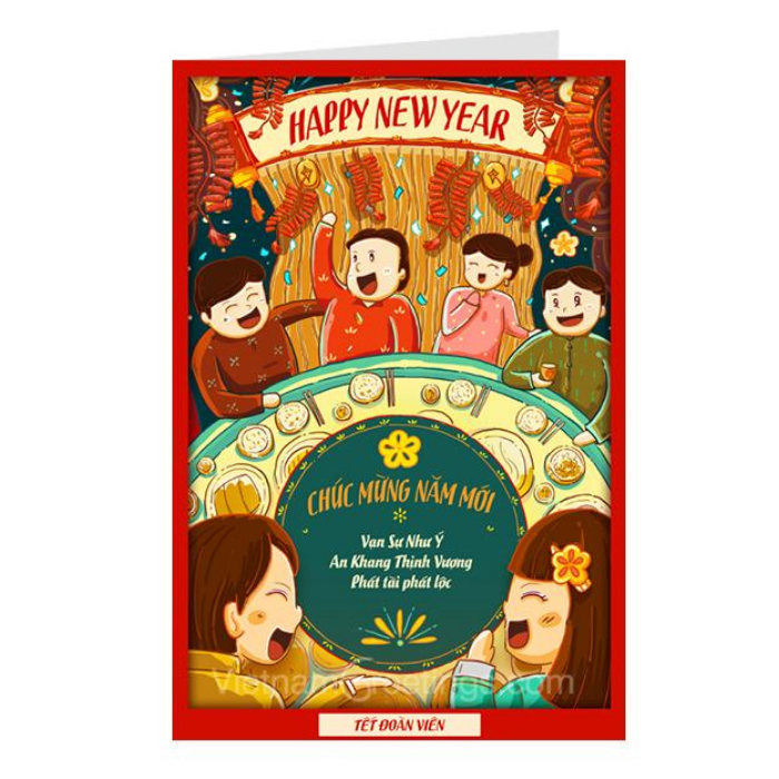 Thiệp Tết, Thiệp chúc mừng năm mới